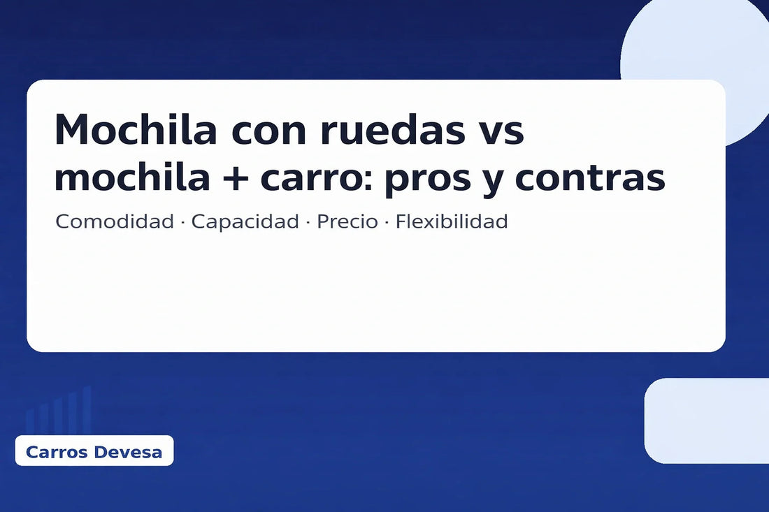 Mochila con ruedas vs mochila + carro: pros y contras