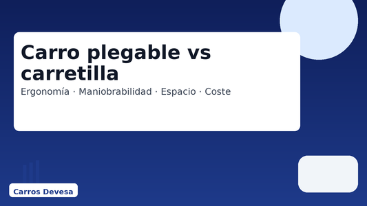 Carro plegable vs carretilla: guía para elegir bien