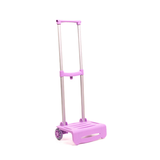carrito porta mochilas malva