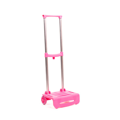 carrito porta mochilas rosa