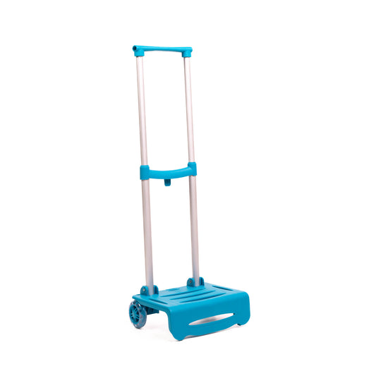 carrito porta mochilas turquesa